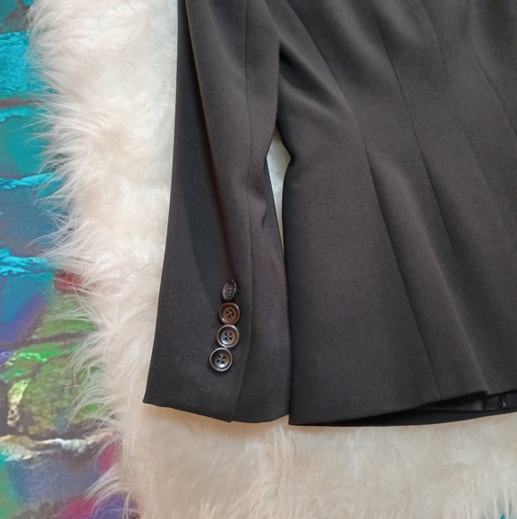 Ann Taylor Black Front Button Suit Jacket Size 2p - Picture 7 of 13
